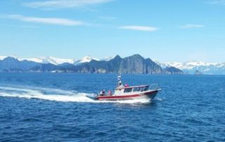 Fishing boat on open sea